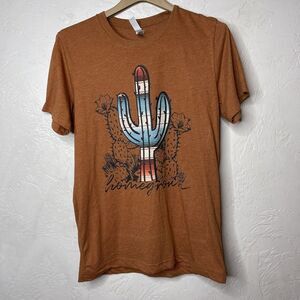 Canvas Boutique Tshirt Tee Homegrown Cactus Brown Size Medium
